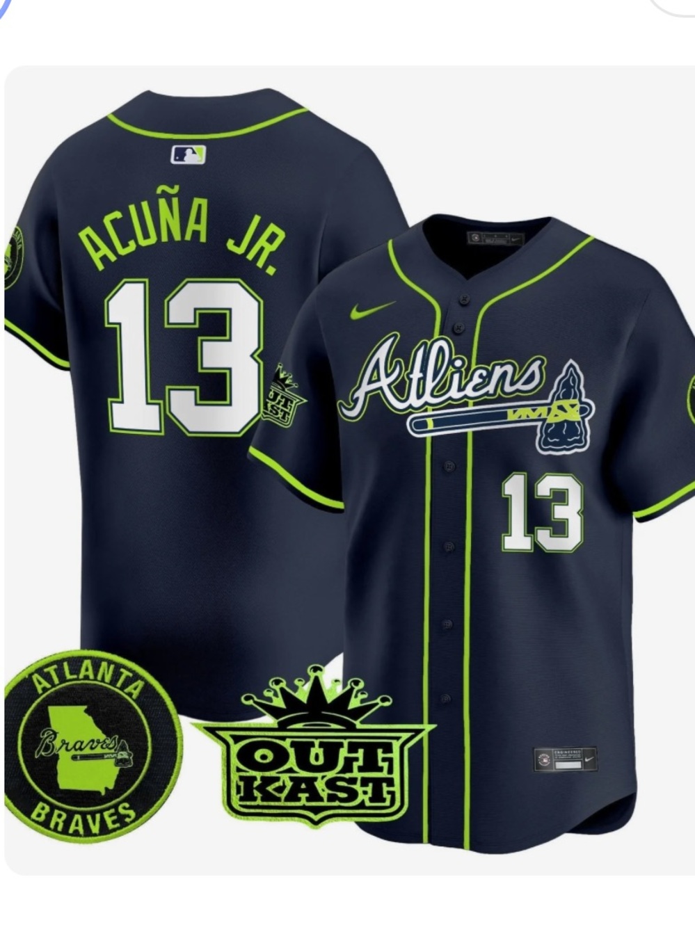 Atlanta Braves Atliens Vapor Premier Limited Jersey - Stitched